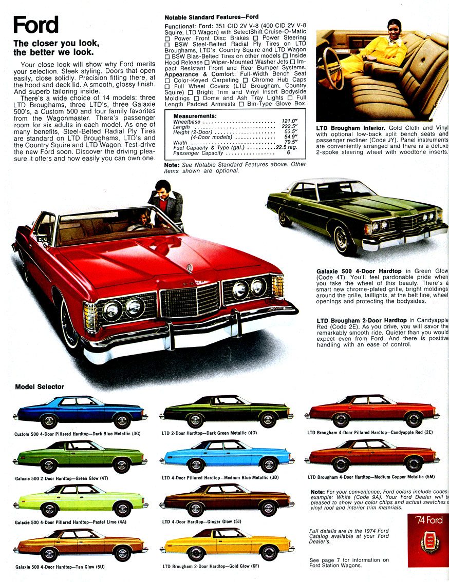 1974 Ford Full-Line Brochure Page 1
